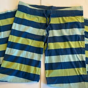 Y2K Xhilaration green and blue striped pajama bottoms